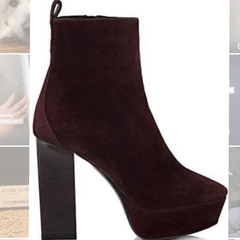 SAINT LAURENT suede booties